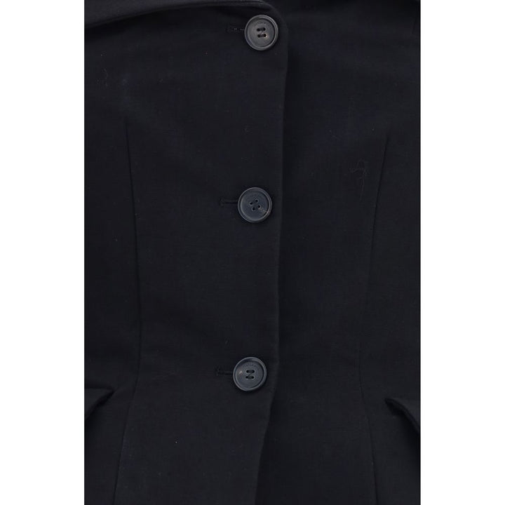 Magda Butrym Black Silk Waistcoat