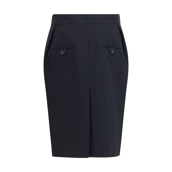 Magda Butrym Black Cotton Midi Skirt