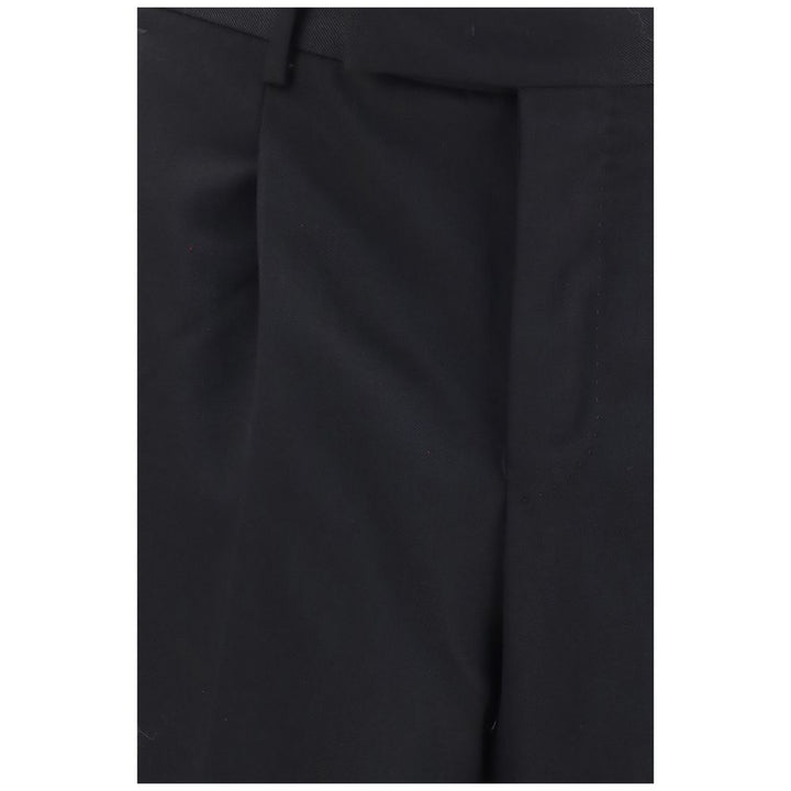 PT Torino Black Wool Oves Aries Casual Pants