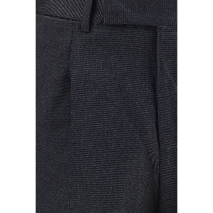 PT Torino Gray Wool Oves Aries Casual Pants