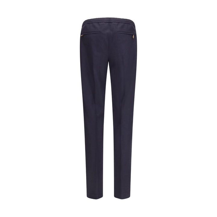 PT Torino Blue Wool Oves Aries Casual Pants