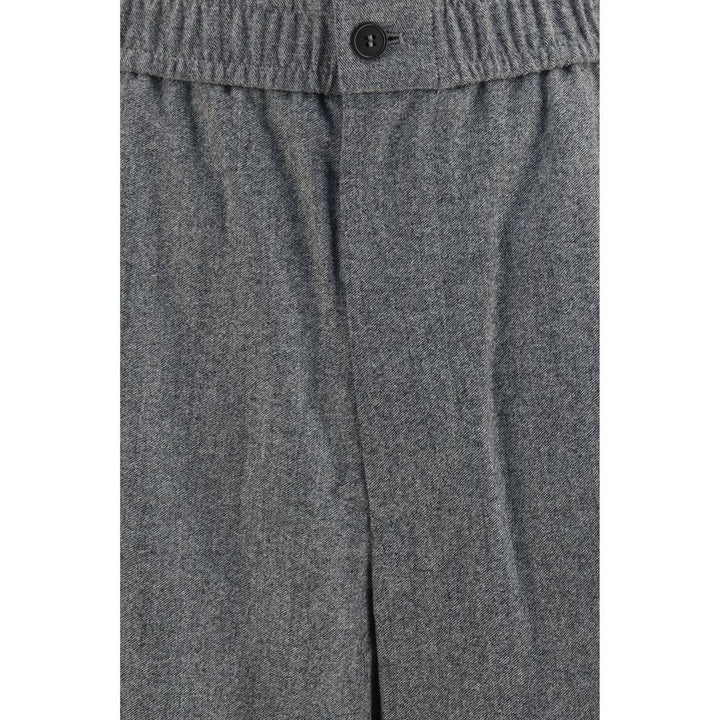 Giorgio Armani Gray Wool Oves Aries Casual Pants