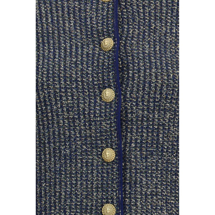 Balmain Blue Polyamide Cardigan