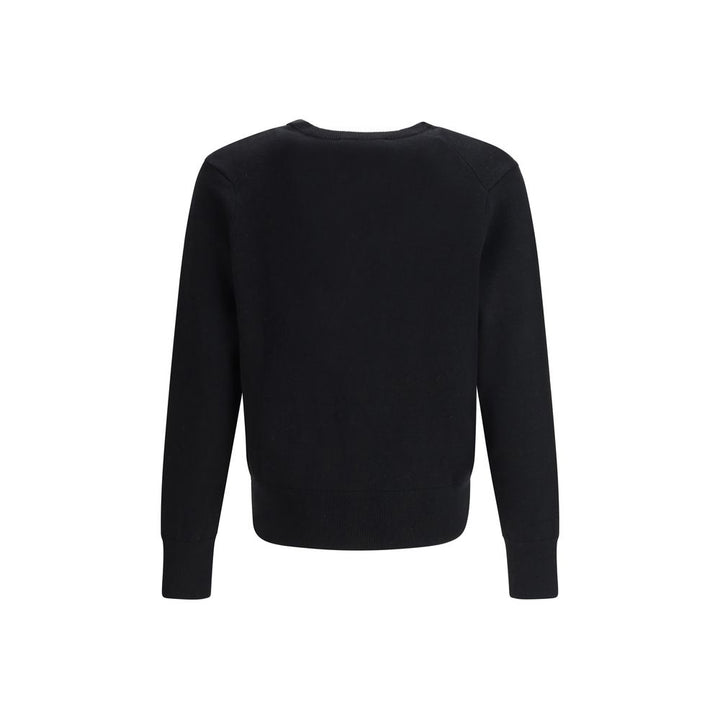 Ami Paris Black Wool Oves Aries Cardigan