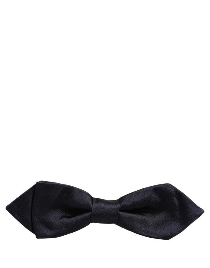 Dolce & Gabbana Men Dark Blue 100% Silk Adjustable Neck Papillon Bow Tie