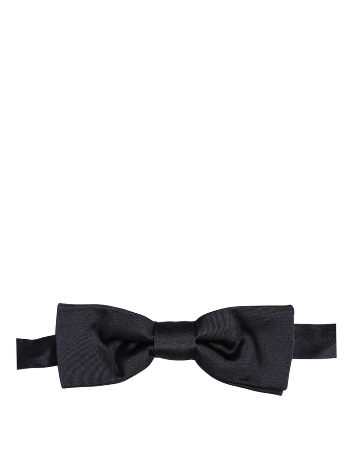 Dolce & Gabbana Men Dark Blue 100% Silk Adjustable Neck Papillon Bow Tie