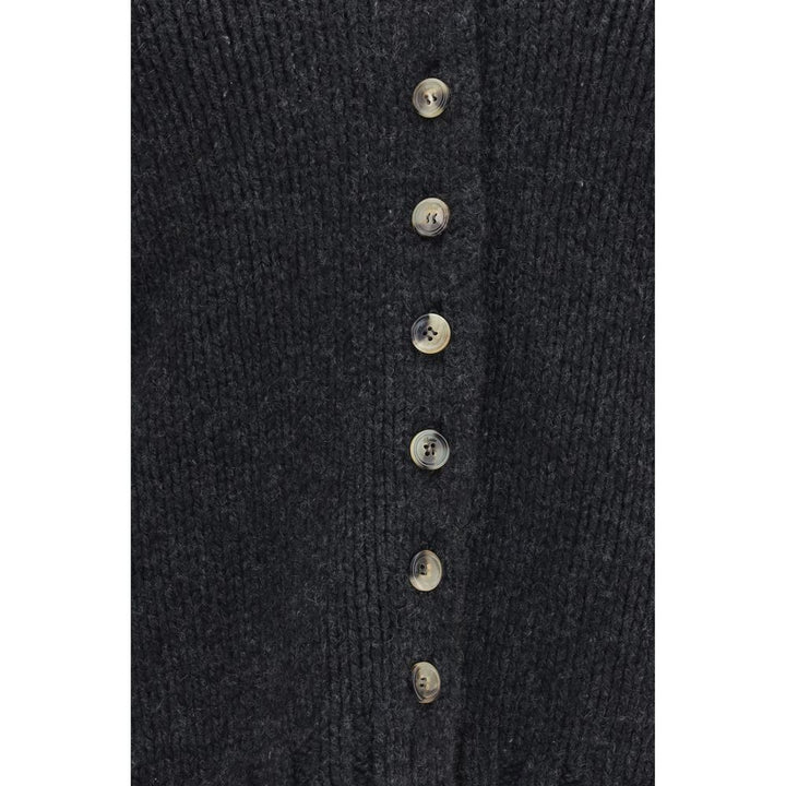 Khaite Gray Cashmere Cardigan