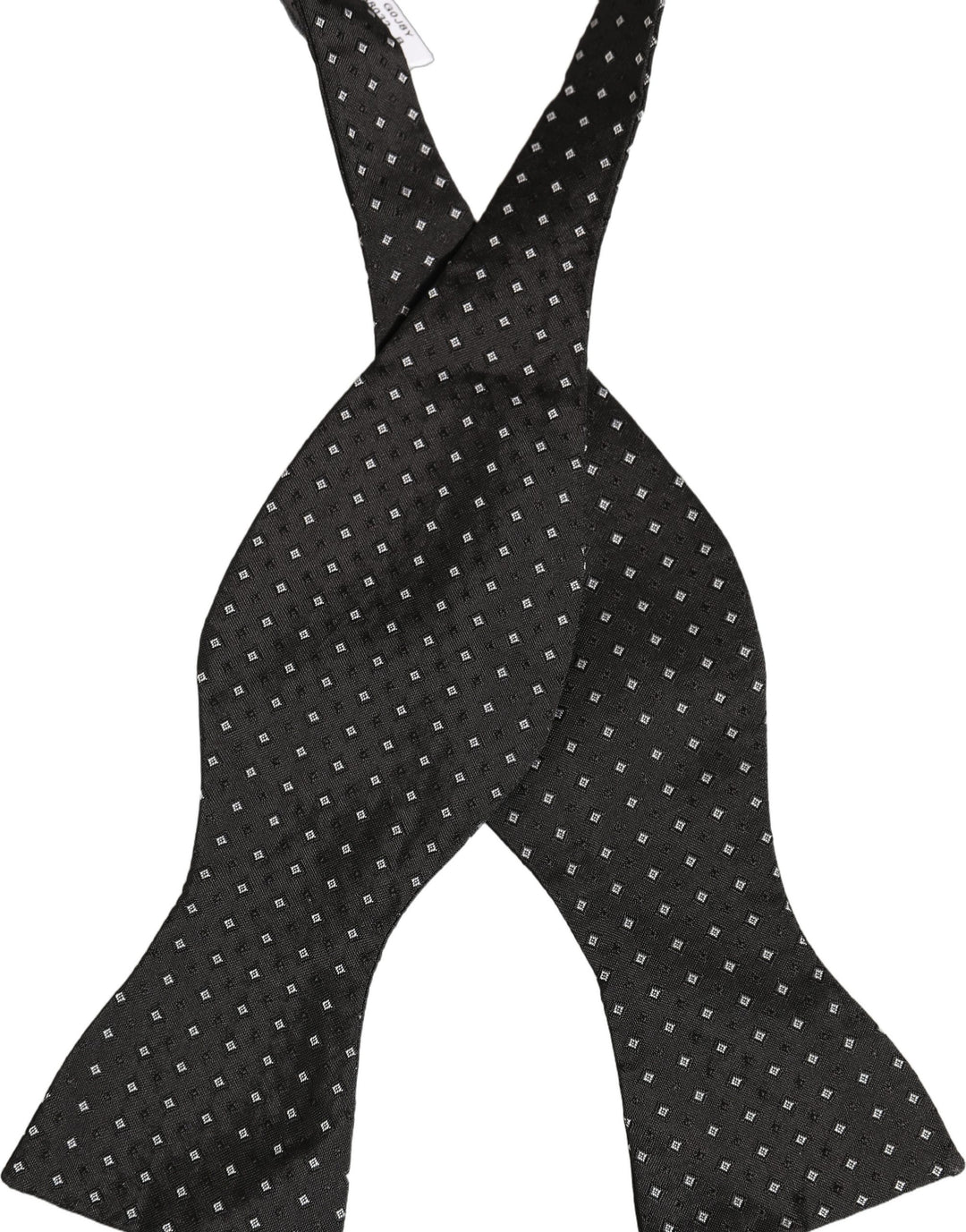 Dolce & Gabbana Black White Polka Dot Adjustable Neck Papillon Bow Tie