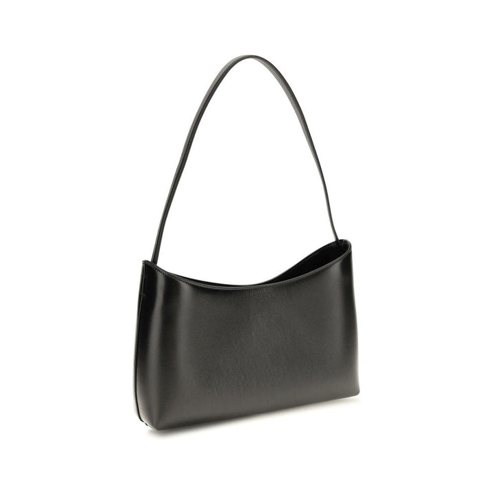 The Row Black Calf Leather Bos Taurus Shoulder Bag