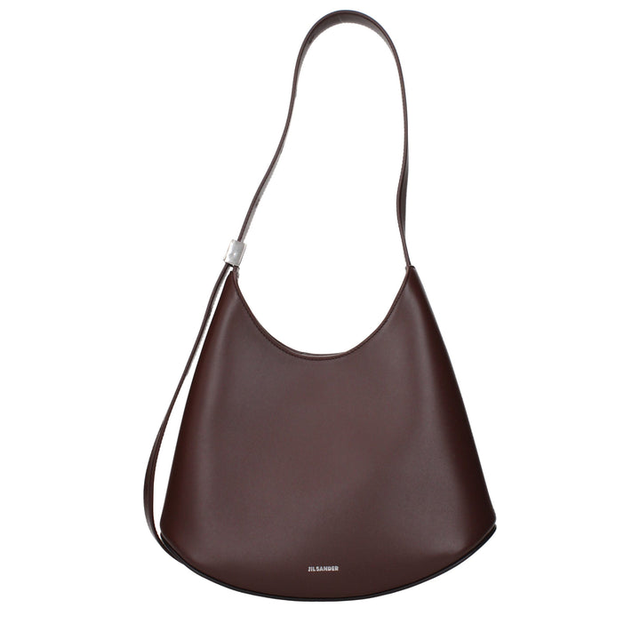 Jil Sander Red Leather Shoulder Bag