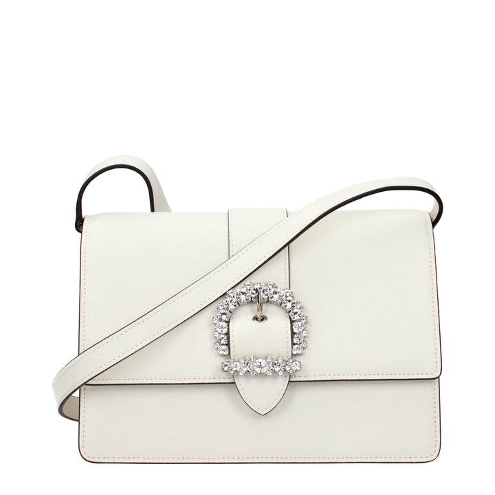 Jimmy Choo White Leather Crossbody Bag