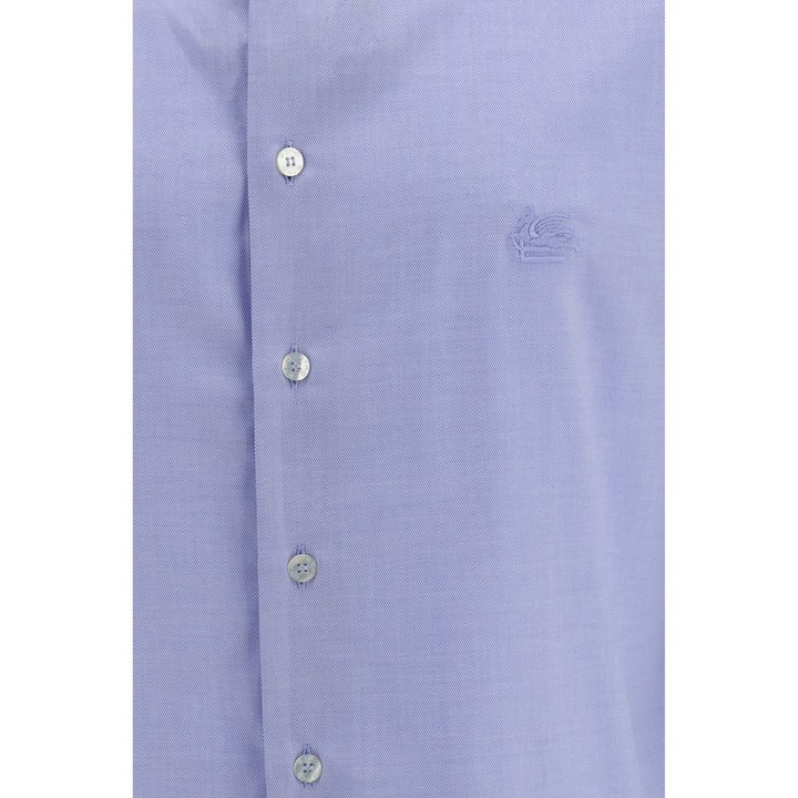 Etro Blue Cotton Dress Shirt