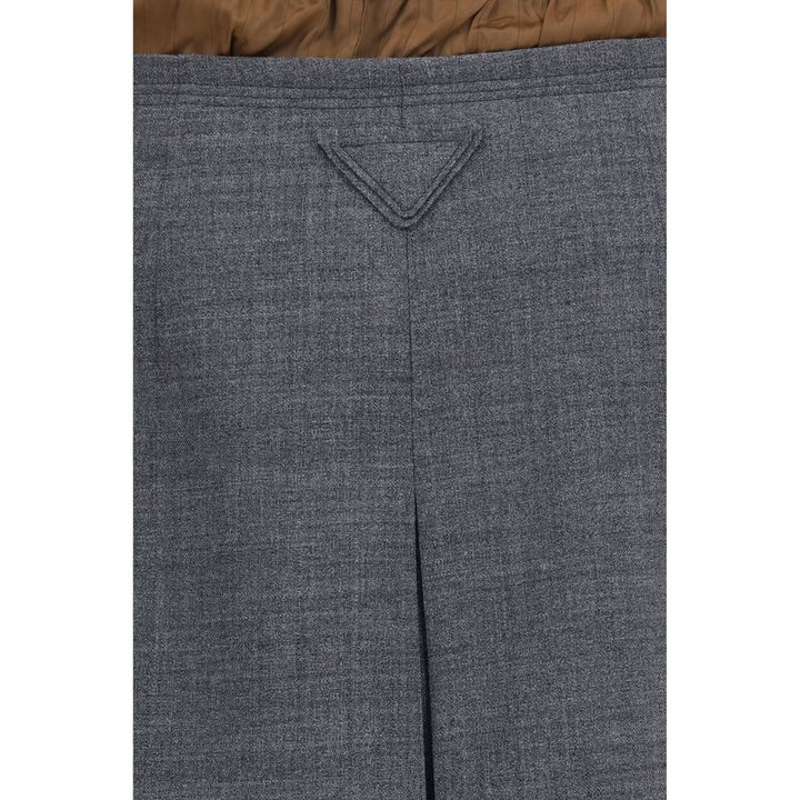 Prada Gray Wool Oves Aries Midi Skirt