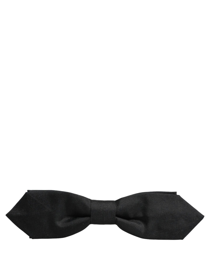 Dolce & Gabbana Men Black Polyester Adjustable Neck Papillon Bow Tie