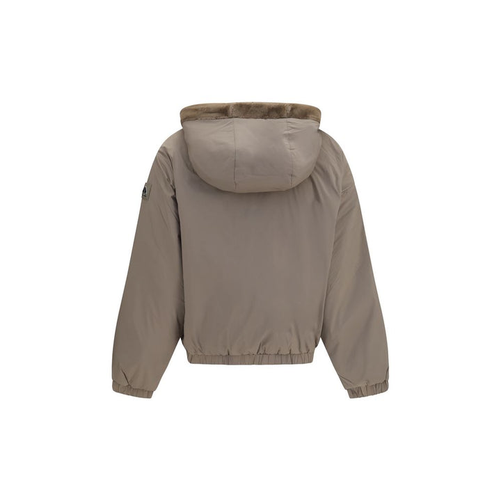 Moose Knuckles Brown Faux Fur Sweatshirt