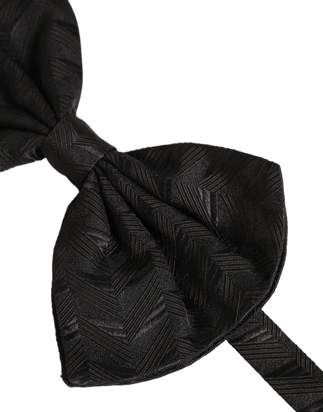 Dolce & Gabbana Men Black Patterned Adjustable Neck Papillon Bow Tie