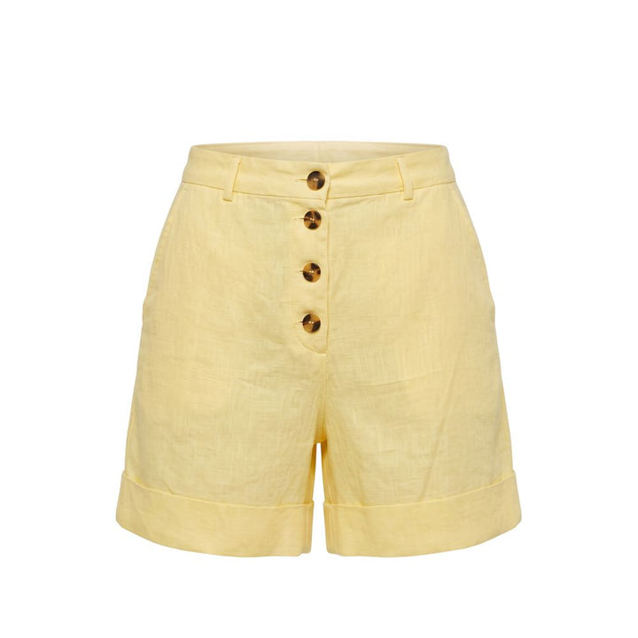 Trussardi Jeans Yellow Flax Women Shorts