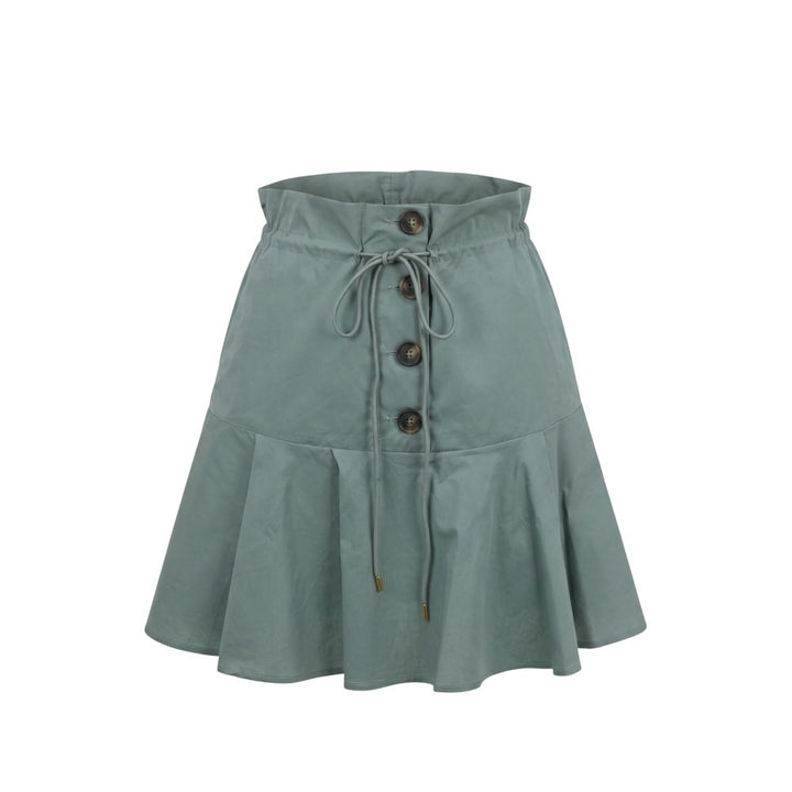Trussardi Jeans Green Cotton Women Skirt