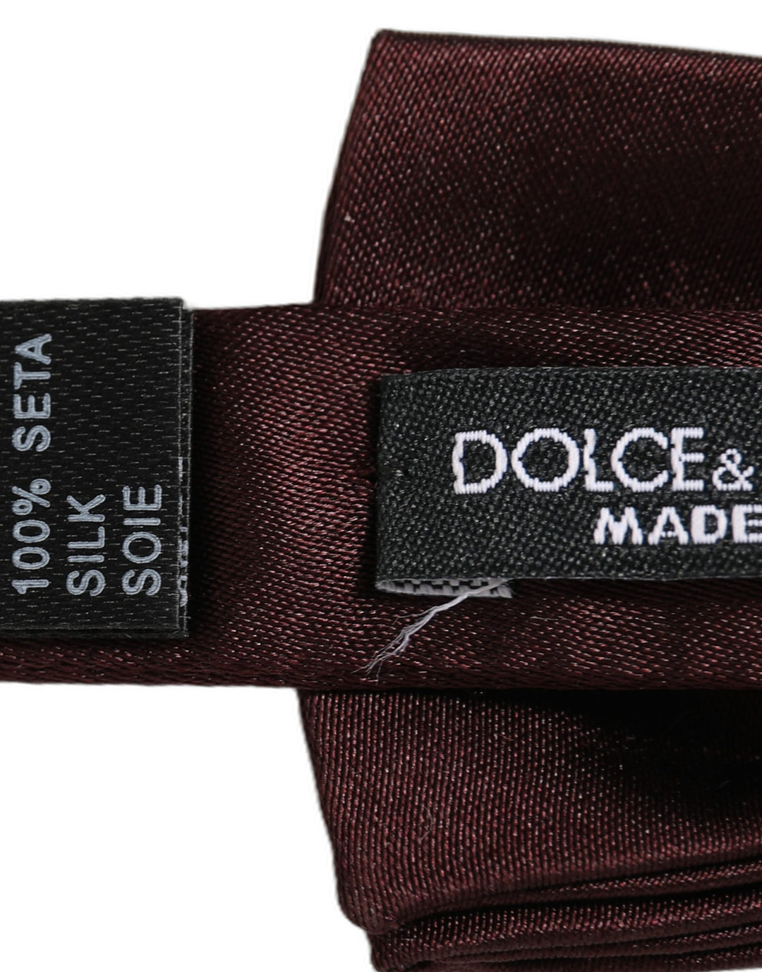 Dolce & Gabbana Men Brown 100% Silk Adjustable Neck Papillon Bow Tie