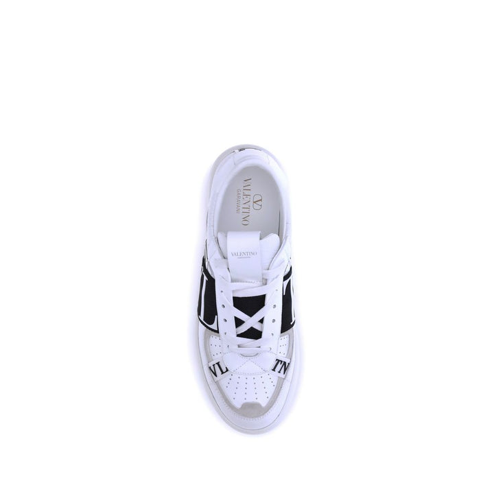 Valentino Garavani White Calf Leather Bos Taurus Low Top Sneakers