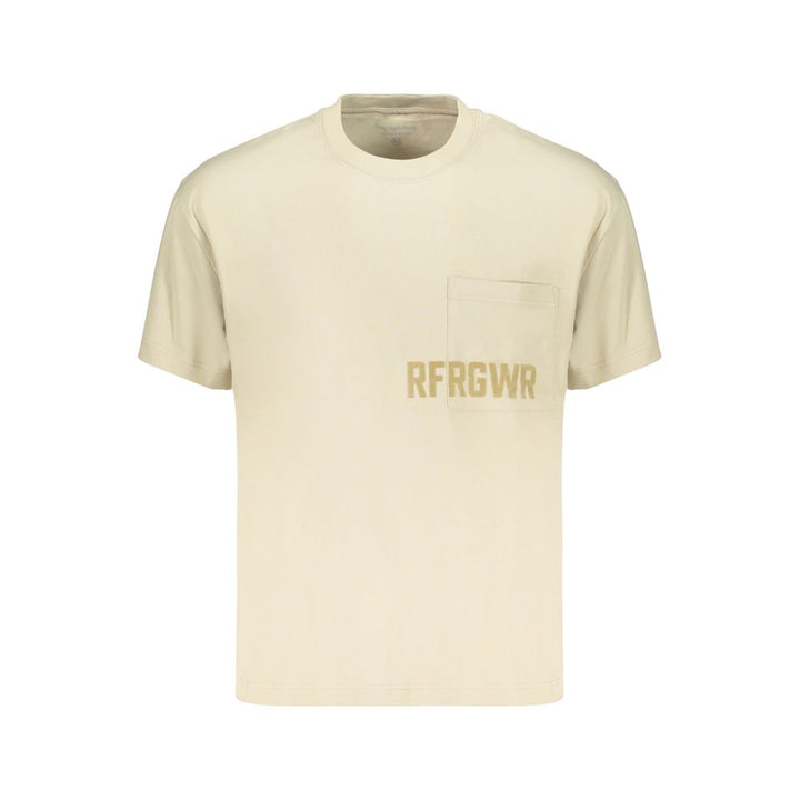 Refrigiwear Beige Cotton Mens T-Shirt
