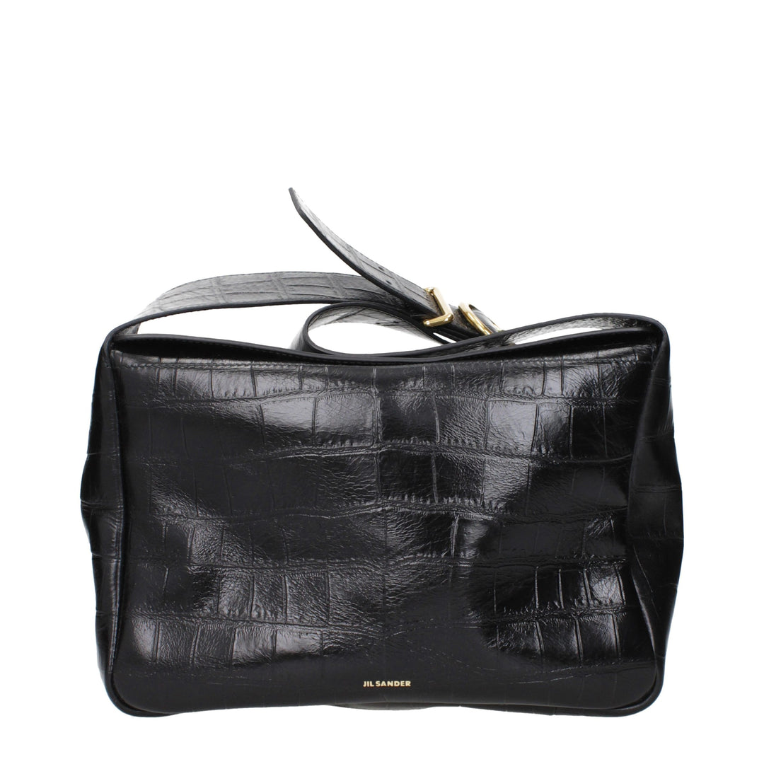 Jil Sander Black Leather Crossbody Bag