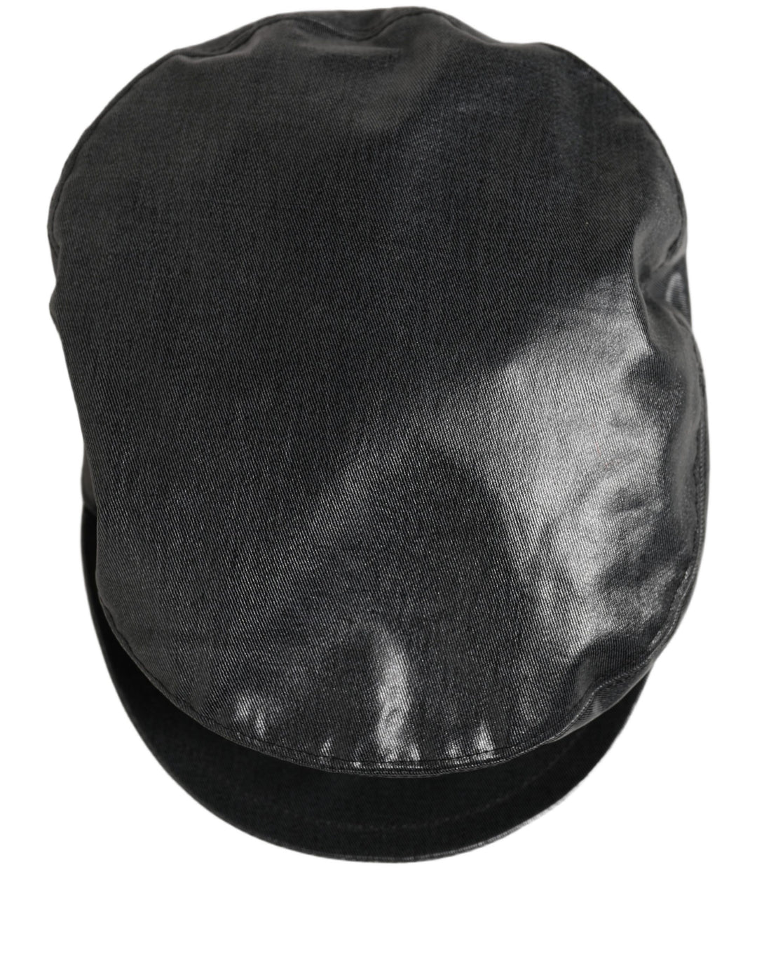 Dolce & Gabbana Black Cotton Gold DG Chain Baker Boy Capello Hat