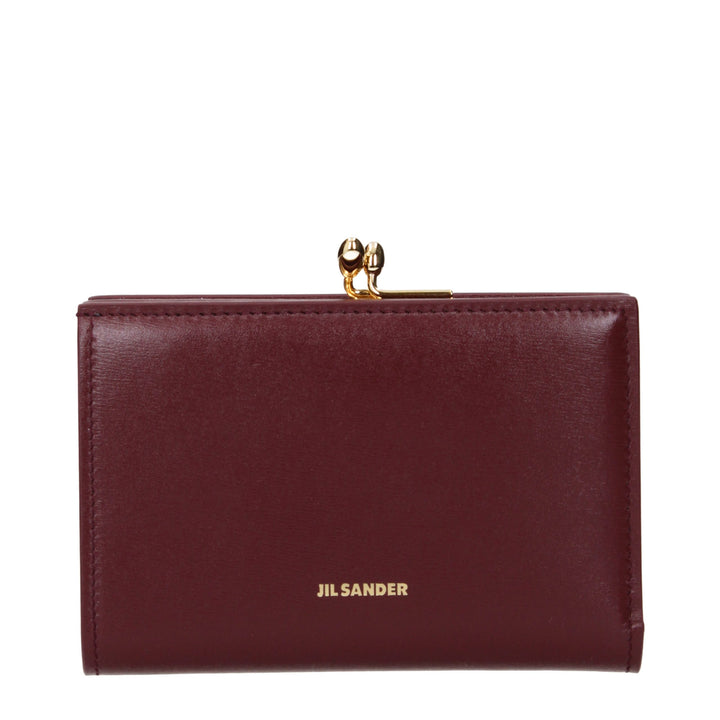 Jil Sander Red Leather Wallet