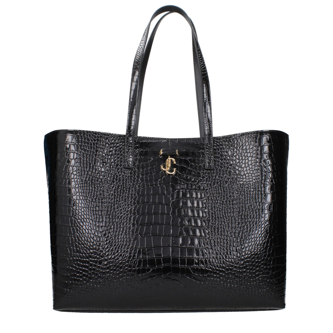 Jimmy Choo Black Leather Shoulder Bag