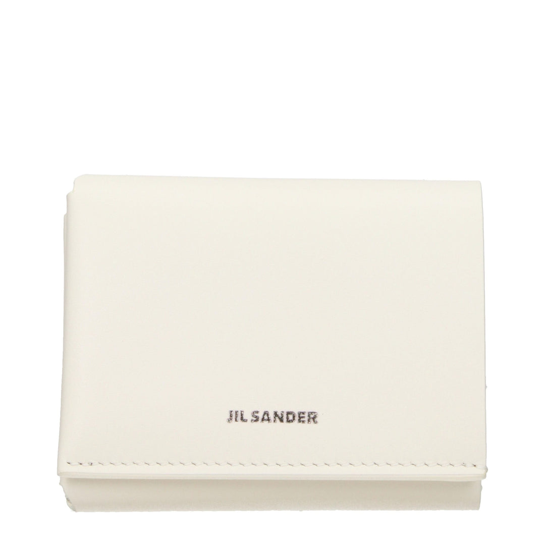 Jil Sander Beige Leather Wallet