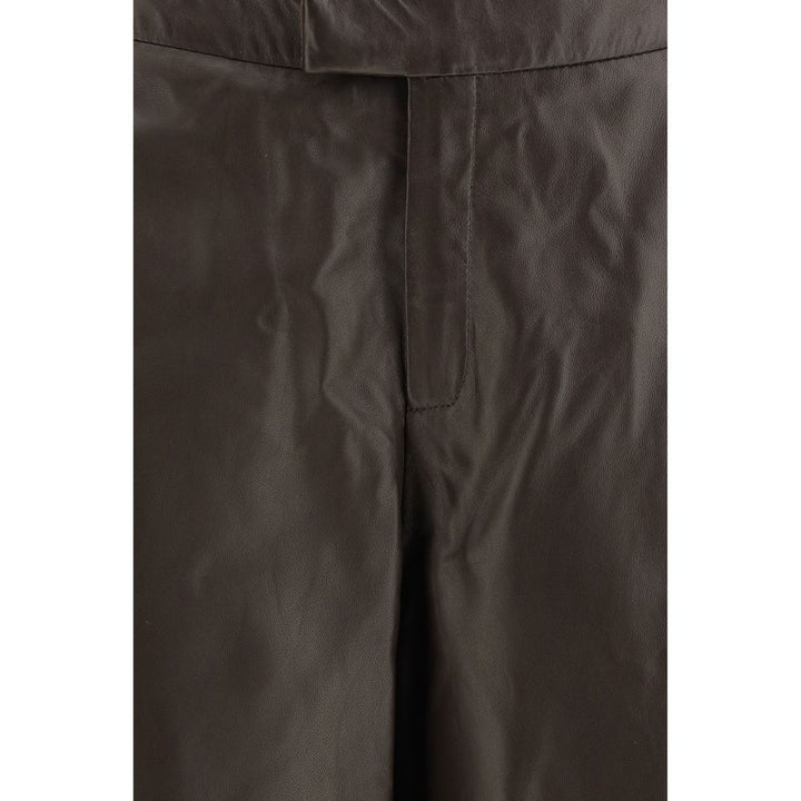 Arma Brown Leather Pants