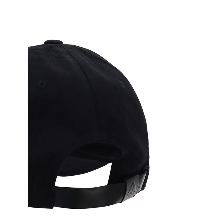 Moose Knuckles Black Cotton Cap (Baseball Hat)