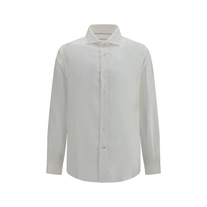 Brunello Cucinelli White Cotton Dress Shirt