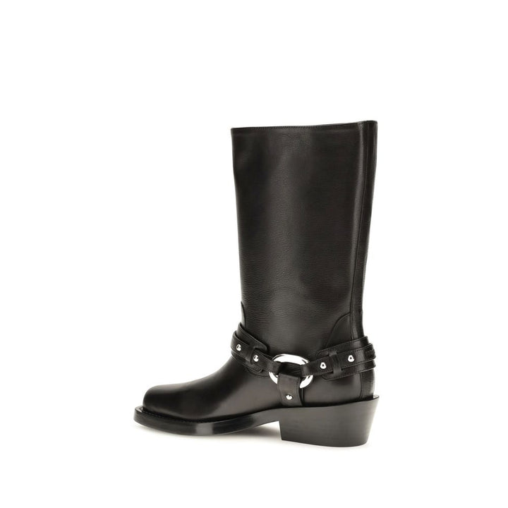 Rabanne Black Calf Leather Bos Taurus Boots