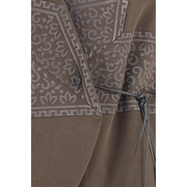 Giorgio Armani Brown Silk Sleeveless Jacket