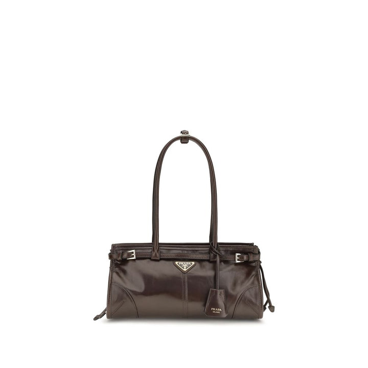 Prada Brown Calf Leather Bos Taurus Shoulder Bag
