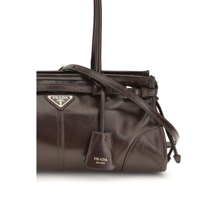 Prada Brown Calf Leather Bos Taurus Shoulder Bag