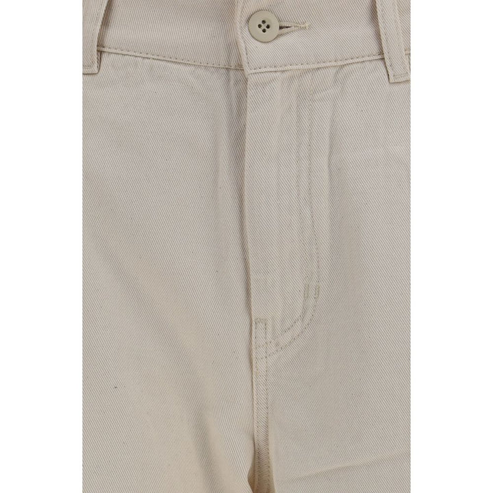 Max Mara White Cotton Casual Pants