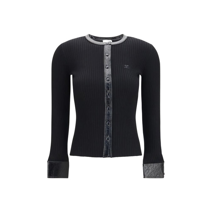 Courrèges Black Viscose Cardigan