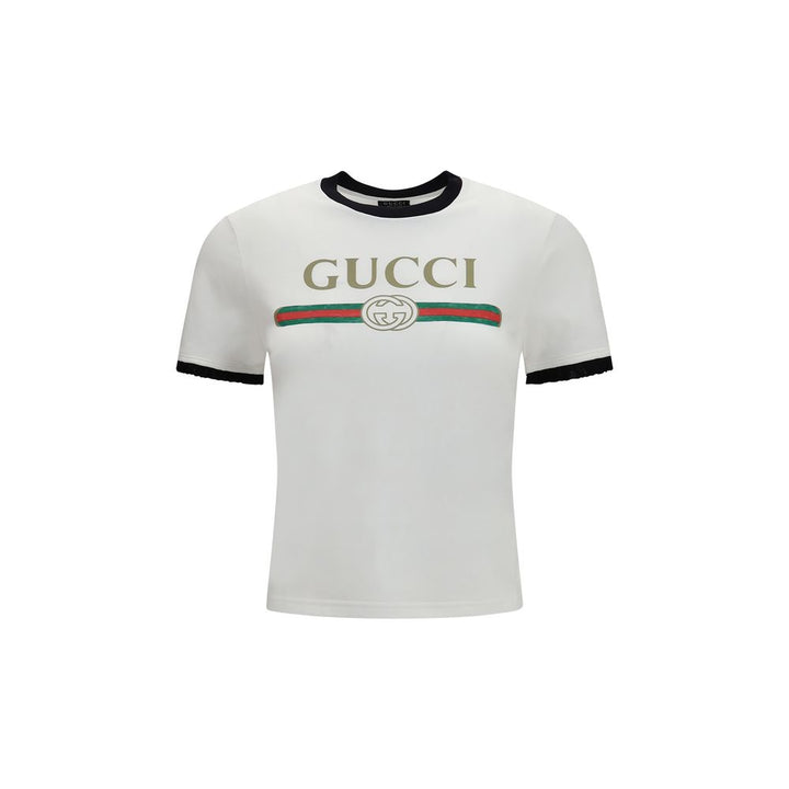 Gucci White Cotton T-Shirt
