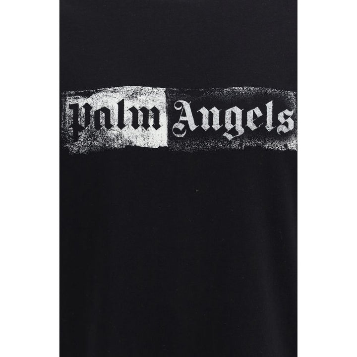 Palm Angels Black Cotton T-Shirt