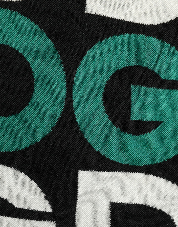 Dolce & Gabbana Black Wool Logo Jogger Sweatpants Pants