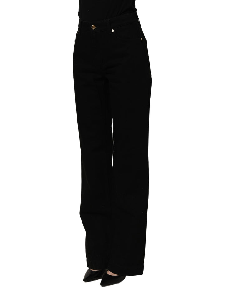 Dolce & Gabbana Black Cotton Stretch Straight Denim Jeans