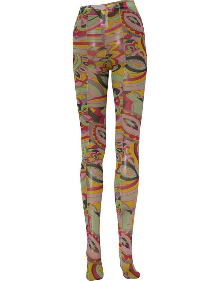 Dolce & Gabbana Multicolor Floral Print Tights Stockings Socks