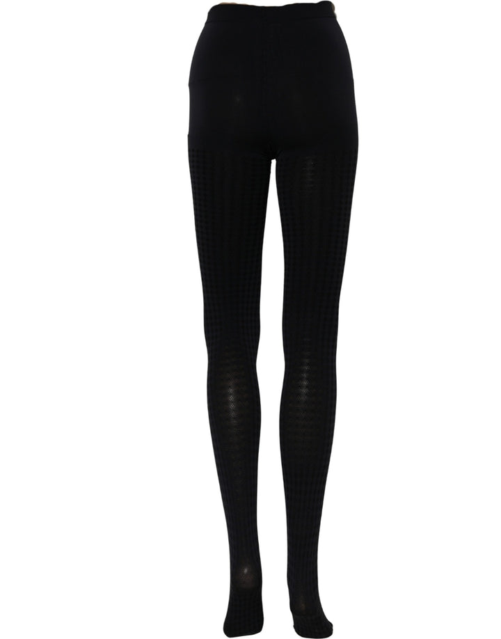 Dolce & Gabbana Black Nylon Tights Stocking Pantyhose Socks