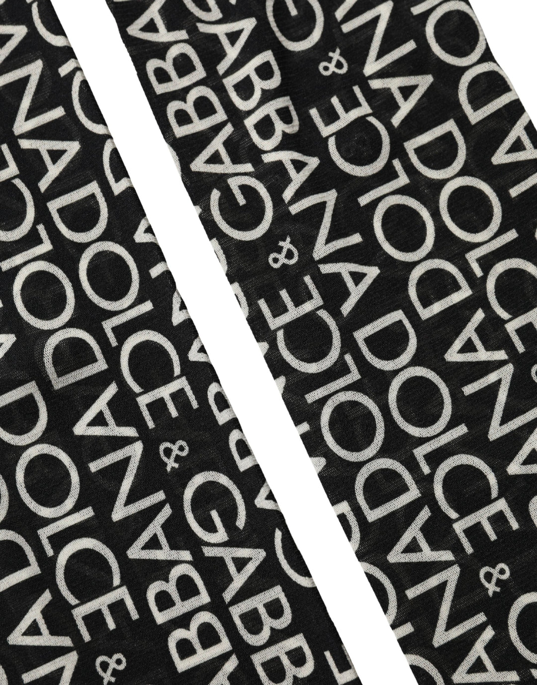 Dolce & Gabbana Black Sheer Logo Monogram High Stockings Socks