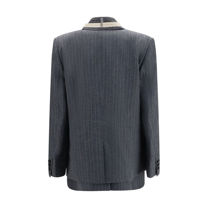 Sacai Gray Wool Oves Aries Jacket