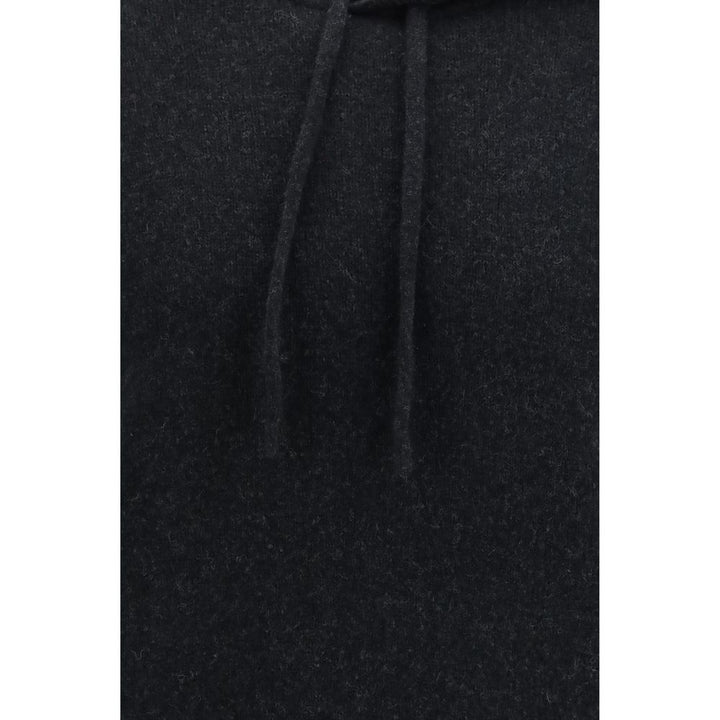 Roberto Collina Black Wool Oves Aries Hoodie