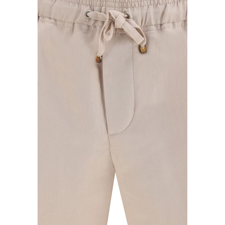 Brunello Cucinelli Beige Linen Bermuda Shorts