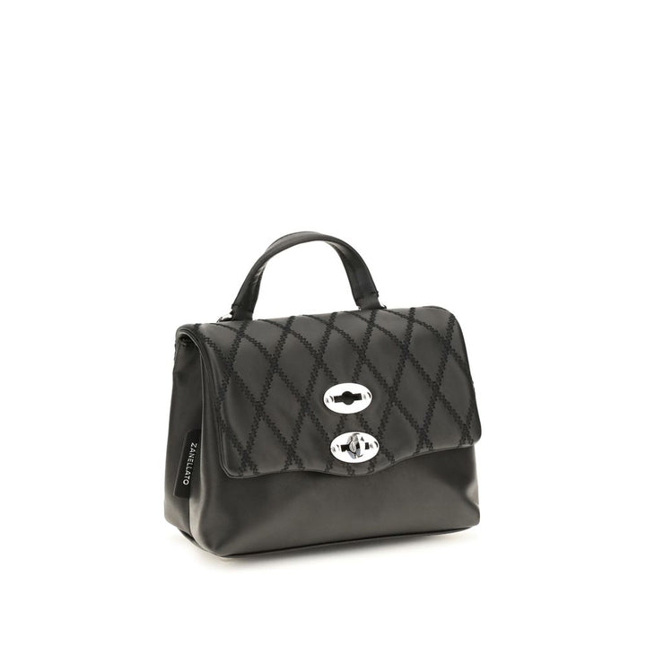 Zanellato Black Calf Leather Bos Taurus Shoulder Bag